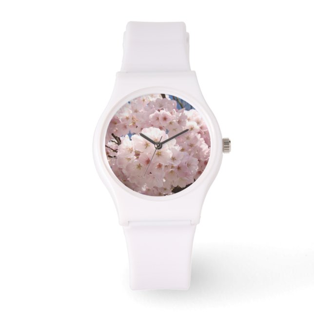 Sporty Women's Watches Spring Pink Blossoms (Front)