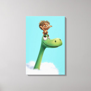 Spot And Arlo Head In Clouds Canvas Print