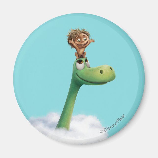 Spot And Arlo Head In Clouds Magnet (Front)