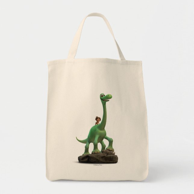 Spot And Arlo On Rock Tote Bag (Front)
