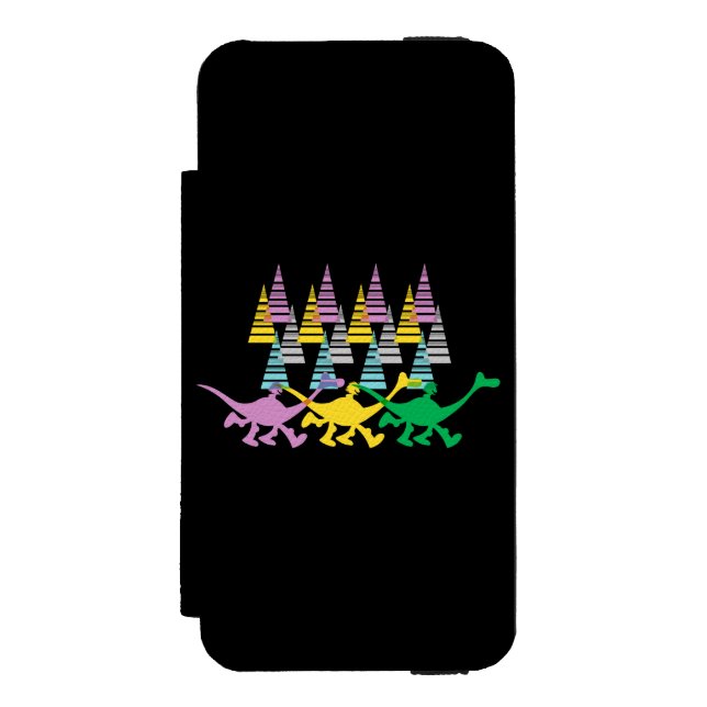 Spot and Arlo Purple Yellow Green Trees Incipio iPhone Wallet Case (Folio Front)