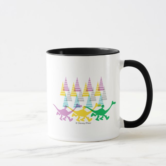 Spot and Arlo Purple Yellow Green Trees Mug (Right)
