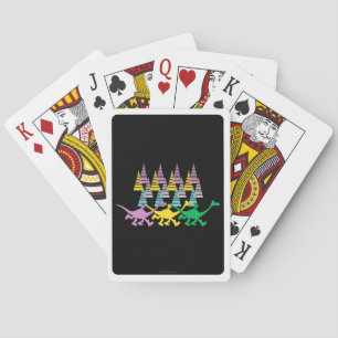 Spot and Arlo Purple Yellow Green Trees Playing Cards