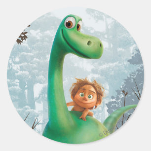 Spot And Arlo Walking Through Forest Classic Round Sticker