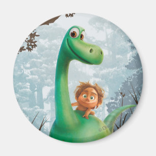Spot And Arlo Walking Through Forest Magnet