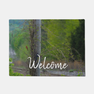 Spot Of Red Welcome Doormat