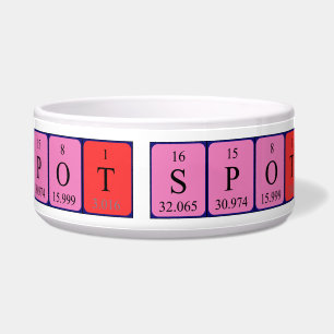 Spot periodic table name pet bowl 1