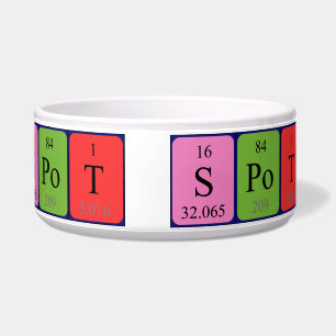 Spot periodic table name pet bowl 2