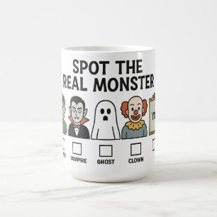 Spot The Real Monster Halloween Game You Mirror Magic Mug