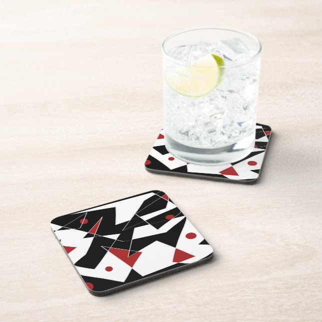 Spot the Red Balls Plastic Coaster (Right Side)