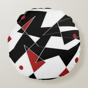 Spot the Red Balls Round Pillow