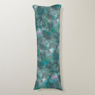 Spoted greenish cyan over unfinished wall plaster body pillow