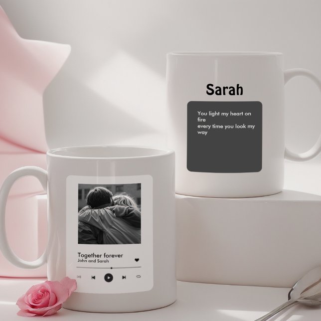 Spotify Mug Couples Gift for him Valentines day, (Creator Uploaded)