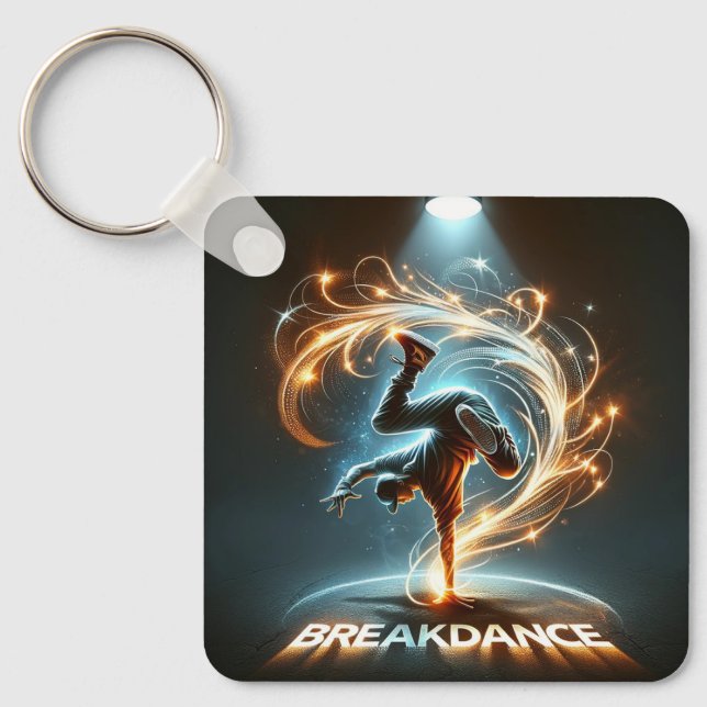 "Spotlight Groove" - ​​dancing in the spotlight! Keychain (Front)