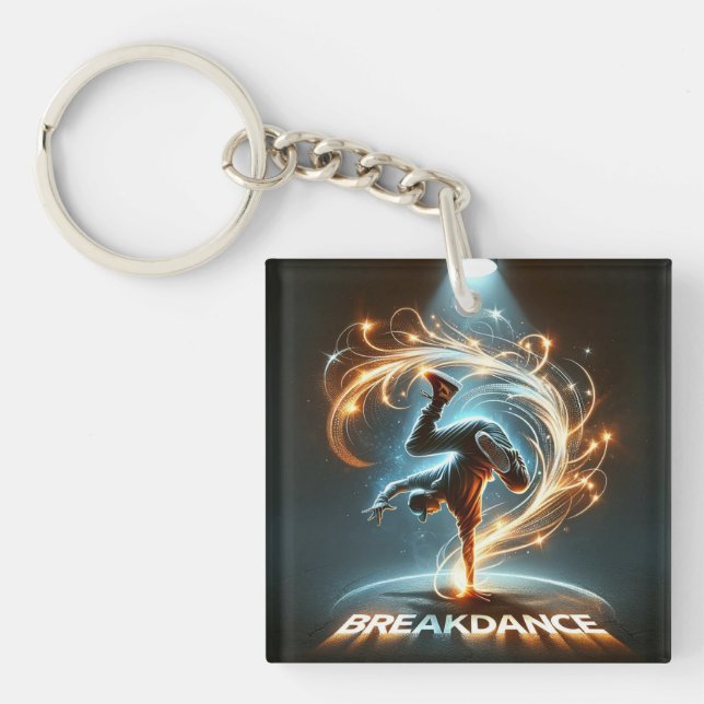 "Spotlight Groove" - ​​dancing in the spotlight! Keychain (Front)