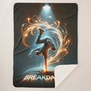 "Spotlight Groove" - ​​dancing in the spotlight! Sherpa Blanket
