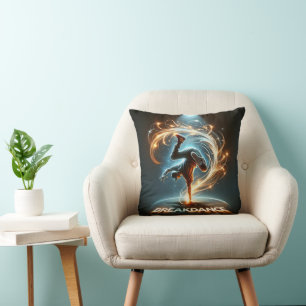 "Spotlight Groove" - ​​dancing in the spotlight! Throw Pillow