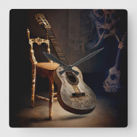 Spotlight on Guitar Wall Clock