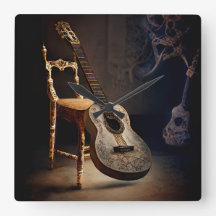 Spotlight on Guitar  Wall Clock