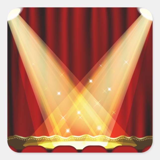 Spotlights On Stage Square Sticker (Front)