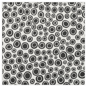 Spots 071215 - Black on White Fabric