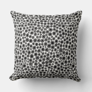 Spots 071215 - Black on White Throw Pillow