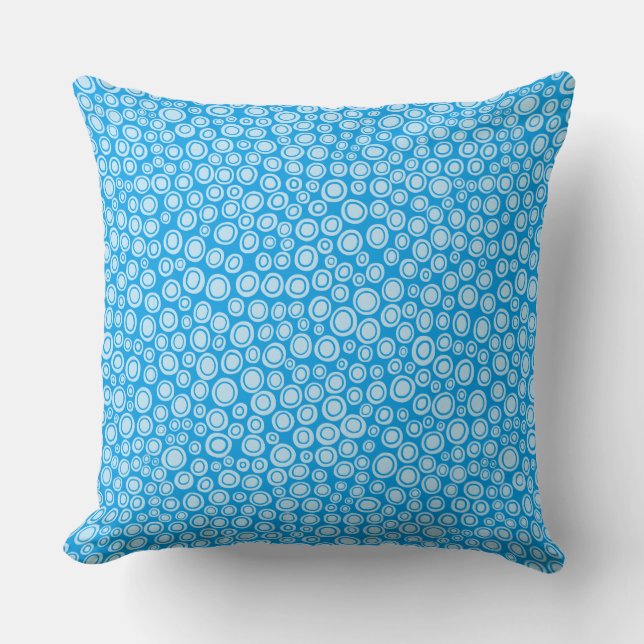 Spots 071215 - Semi-transparent on Blue 009dea Throw Pillow (Front)