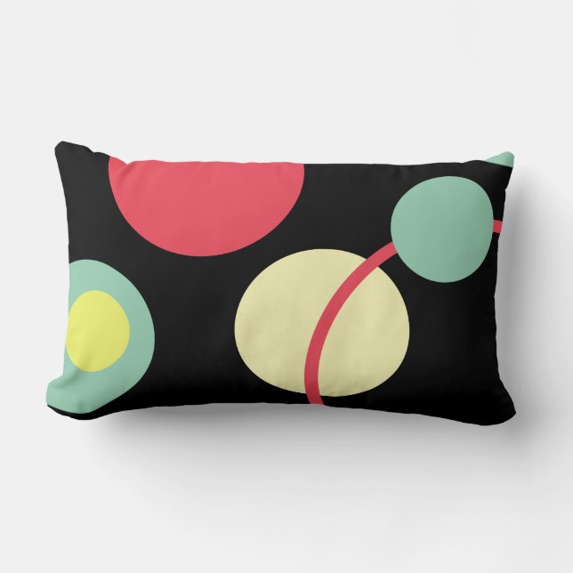 Spots and Circles 01 Lumbar Pillow (Front)