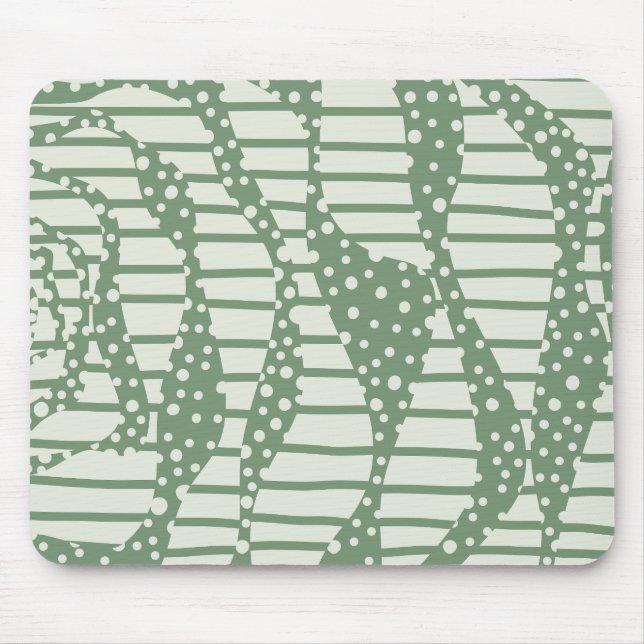 Spots and Stripes 2 - Green Mouse Pad (Front)