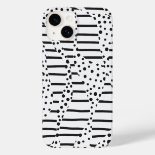 Spots and Stripes 2 in Black and White  Case-Mate iPhone 14 Case