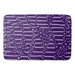 Spots and Stripes 2 - Purple Bath Mat