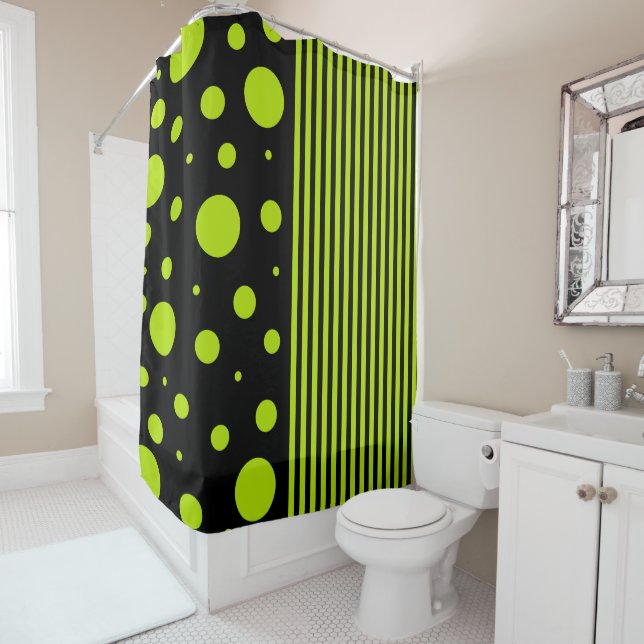 Spots and Stripes - Lime Green (In Situ)
