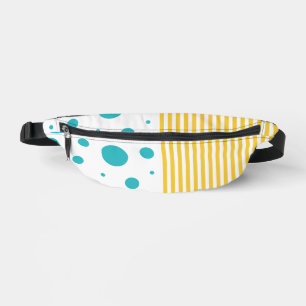 Spots and Stripes - Turquoise and Yellow Fanny Pack