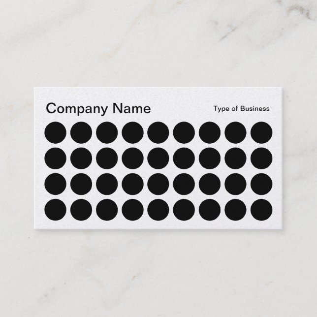 Spots - Black and White (Gold) Business Card (Front)