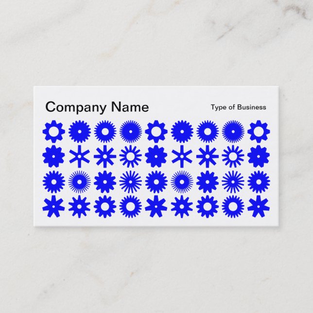 Spots - Blue on White Business Card (Front)