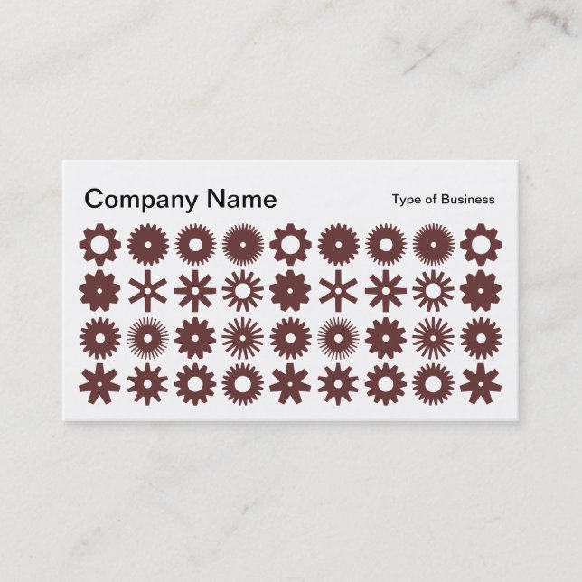 Spots - Brown on White Business Card (Front)