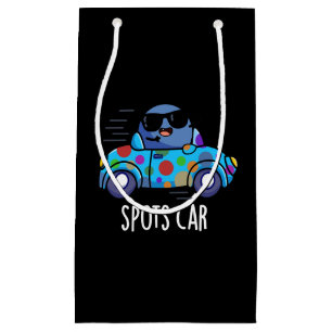 Spots Car Funny Sports Car Pun Dark BG Small Gift Bag