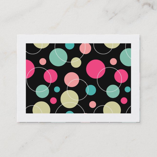 Spots & Circles 150816 (Bordered) Business Card (Front)