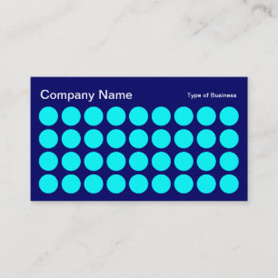 Spots - Cyan, Dp Navy and White Business Card