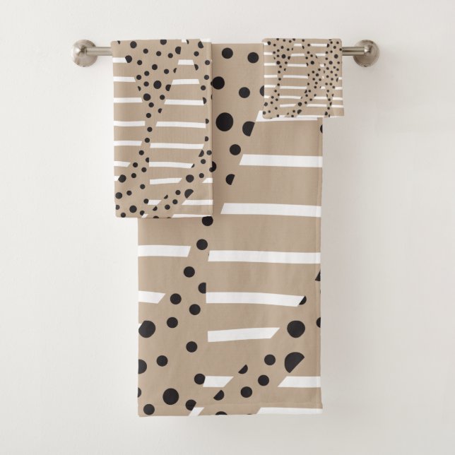 Spots et bandes 2 - Taupe, Noir et Blanc (En situation)