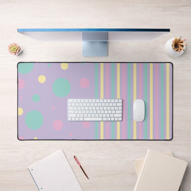 Spots et bandes - rose, jaune, pourpre, vert (Bureau 1)
