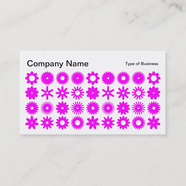 Spots - Magenta on White Business Card (Front)