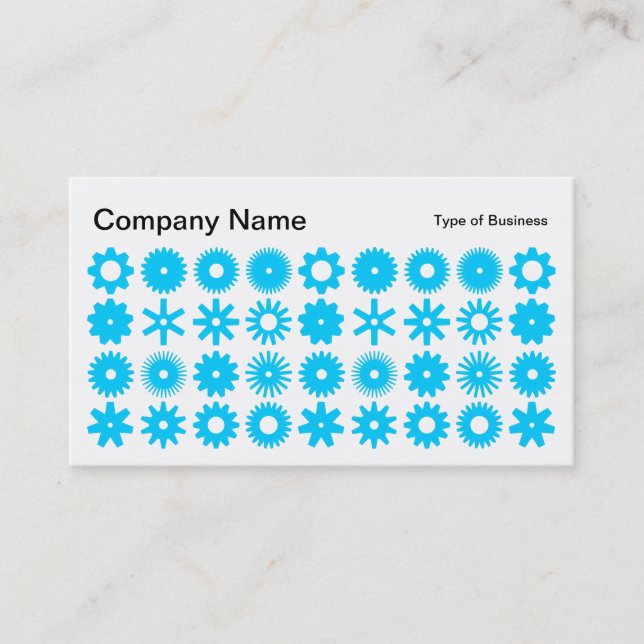 Spots - Sky Blue on White Business Card (Front)