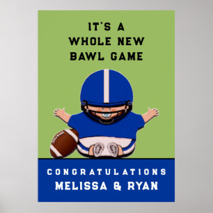 Spots Themed Football Baby Shower Poster
