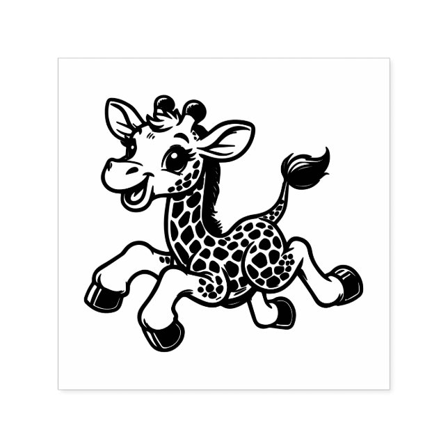 Spotted Baby Giraffe Image Only No Text Self-inking Stamp (Design)
