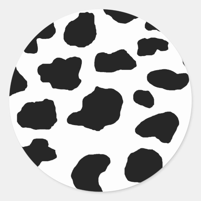 Spotted Black Cow Stickers (Front)
