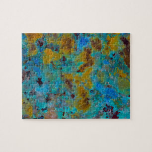 Spotted Blue Chrysocolla Jasper Jigsaw Puzzle