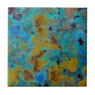 Spotted Blue Chrysocolla Jasper Tile