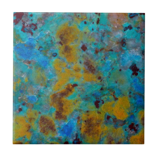 Spotted Blue Chrysocolla Jasper Tile (Front)