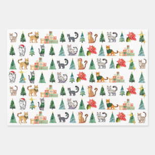 Spotted Cat Wrapping Paper Sheet (Bengals, Maus)